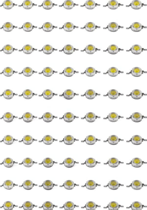LED Lamp Beads 100pcs 1W Warm White 3000K SMD LEDs for DIY Projects-0