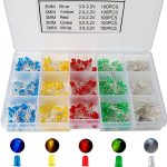 3mm LED Light Kit 500 2Pin Round Red Yellow Green Blue White CESFONJER-0