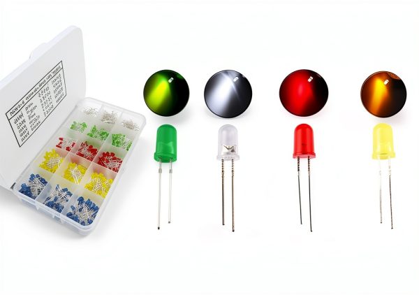 3mm LED Light Kit 500 2Pin Round Red Yellow Green Blue White CESFONJER-2