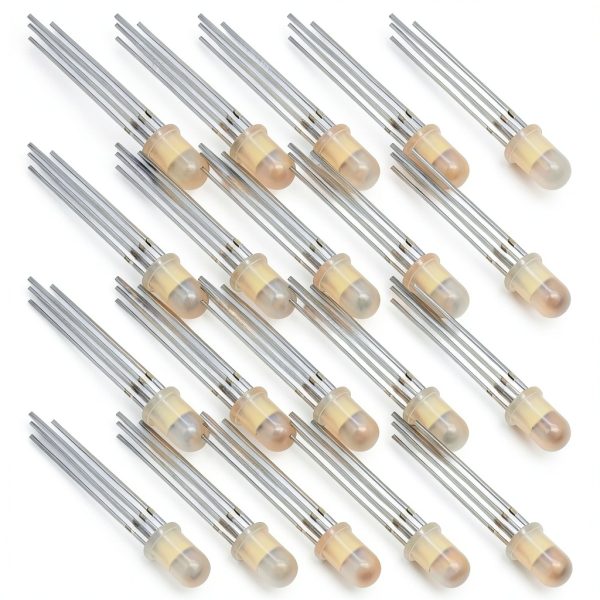 PL9823 F5 5mm RGB LED Round - GODIYMODULES Full-Color 20-Piece Pack-0